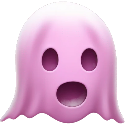 Pink ghost face chasing women emoji