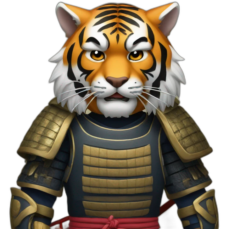 Tiger samurai emoji