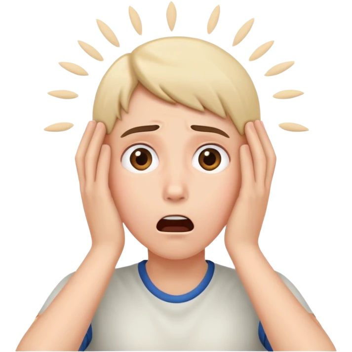 Shocked with hands on head emoji