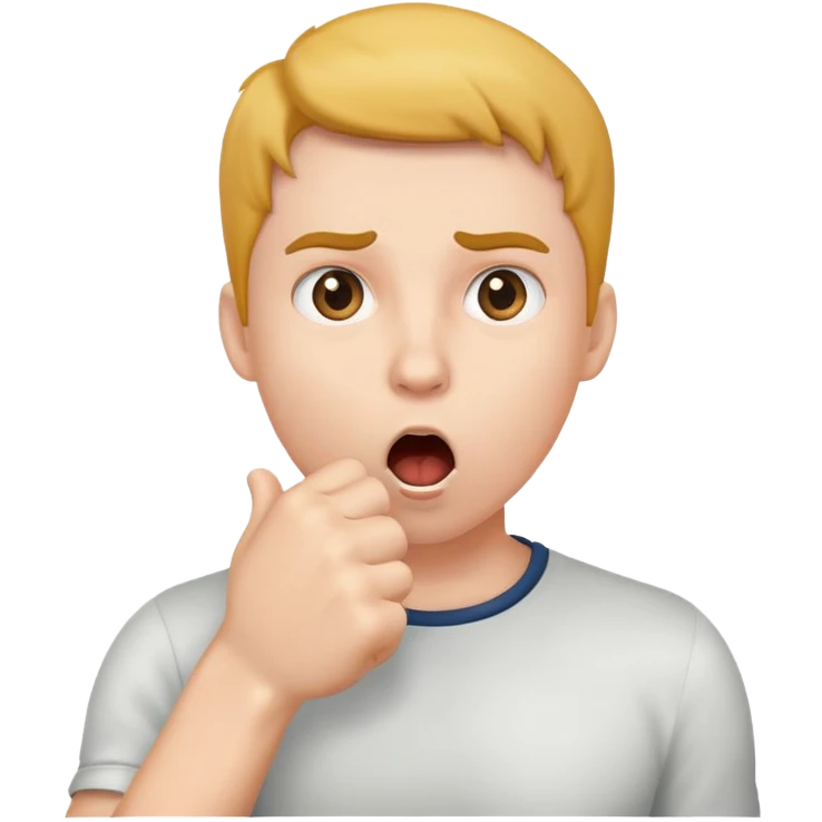 Gasping emoji with fist in front of mouth emoji