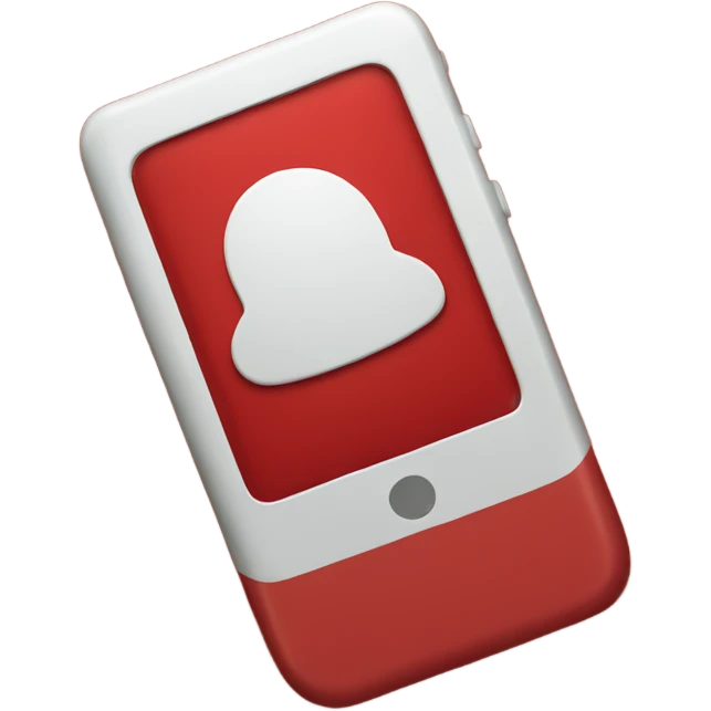 Red iPhone emoji