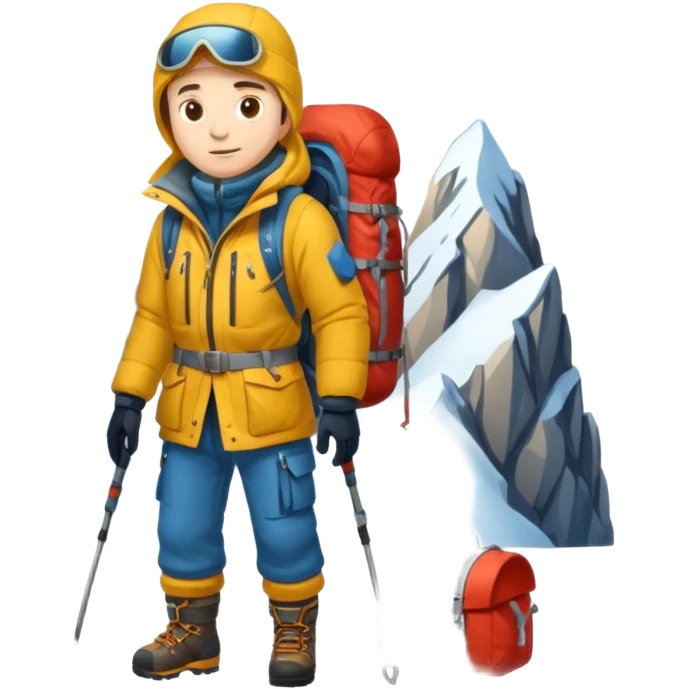 fullbody mountaineer emoji