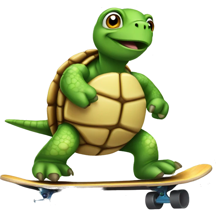 turtle on skateboard emoji