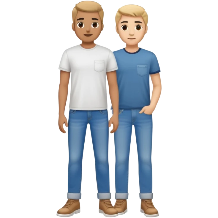 Full body person dressed in casual style, jeans and t-shirt emoji