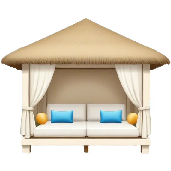 White, large poolside cabana emoji
