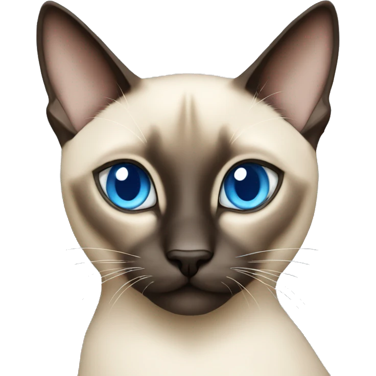  one siamese cat with blue eyes emoji