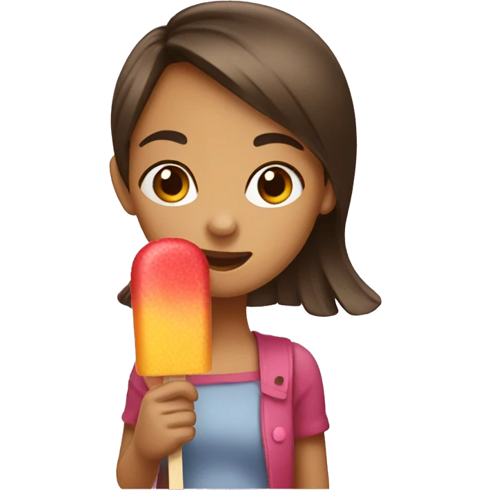  girl eating a popsicle emoji