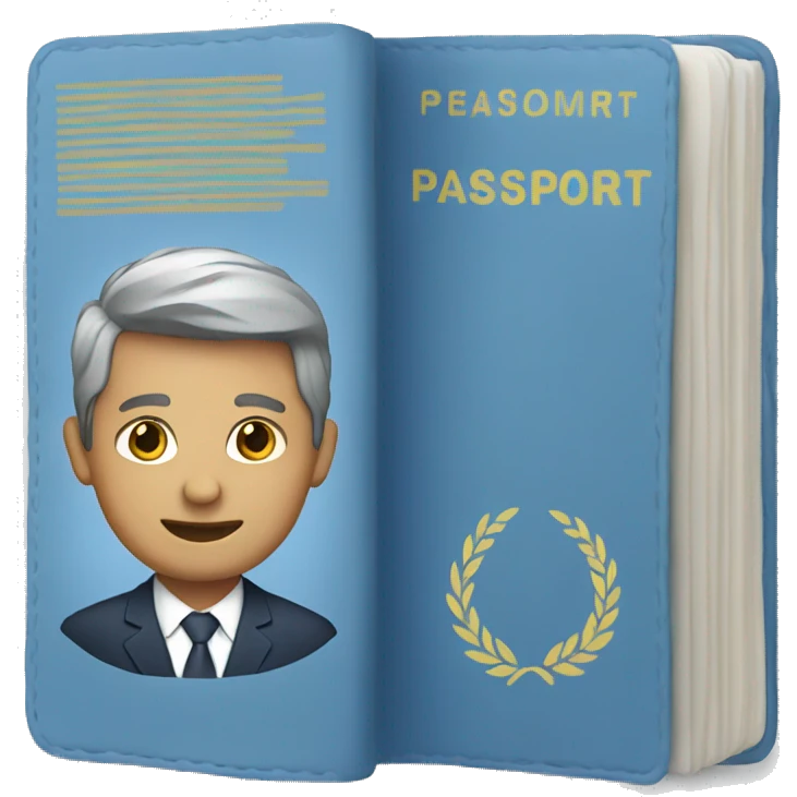 blue passport emoji