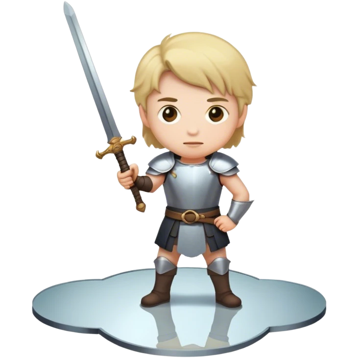 the sword on the floor and a mirror person emoji