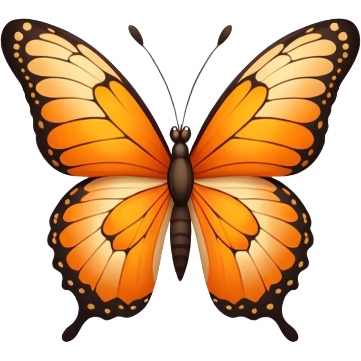 orange butterfly emoji