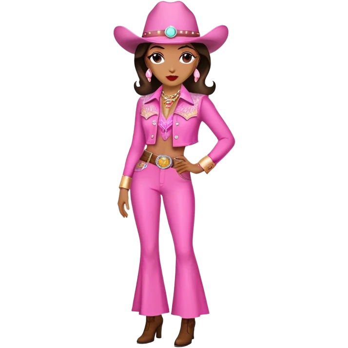 Pink retro western disco  emoji