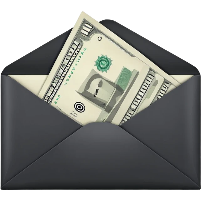 Salary enclosed in an envelope emoji