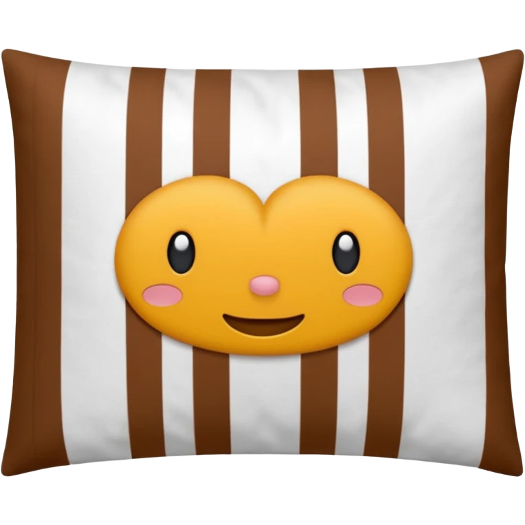 pillow case from the brand TEKLA with white and brown stripes emoji