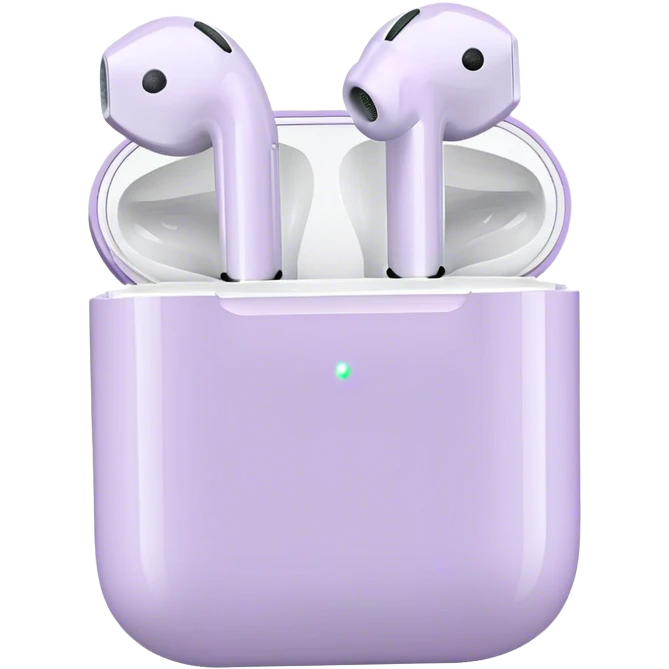 pastel purple airpods emoji