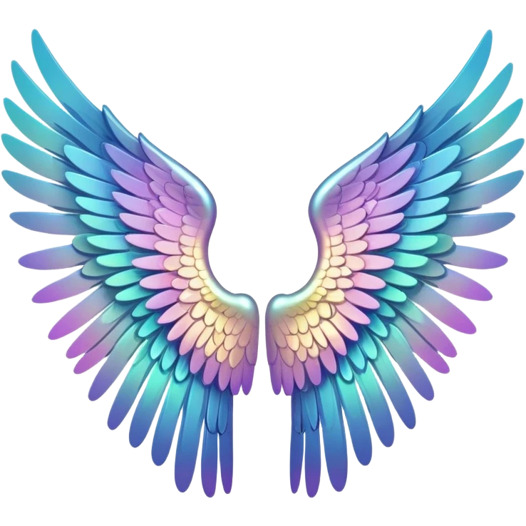 iridescent angel wings emoji