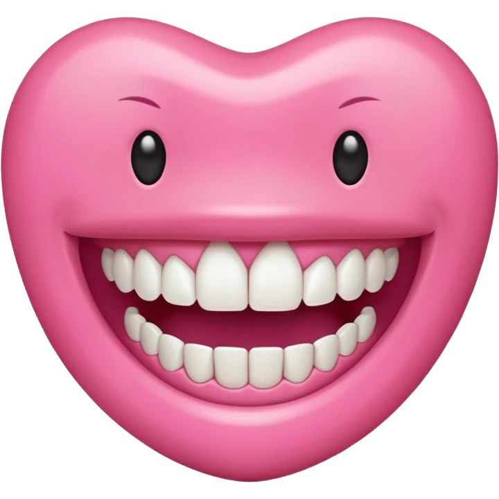 Dientes rosados emoji