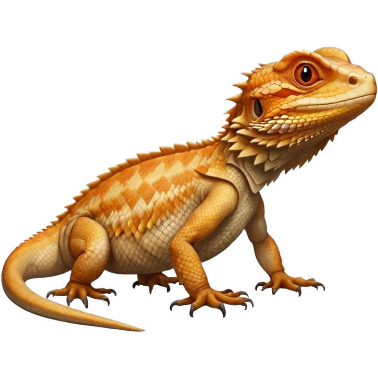 A hyper-realistic bearded dragon (full body) emoji