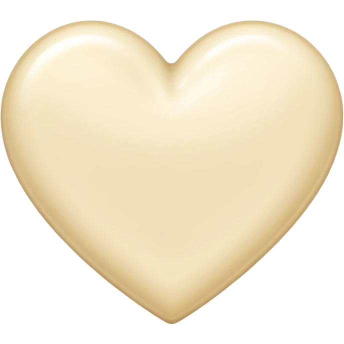 Cream heart emoji