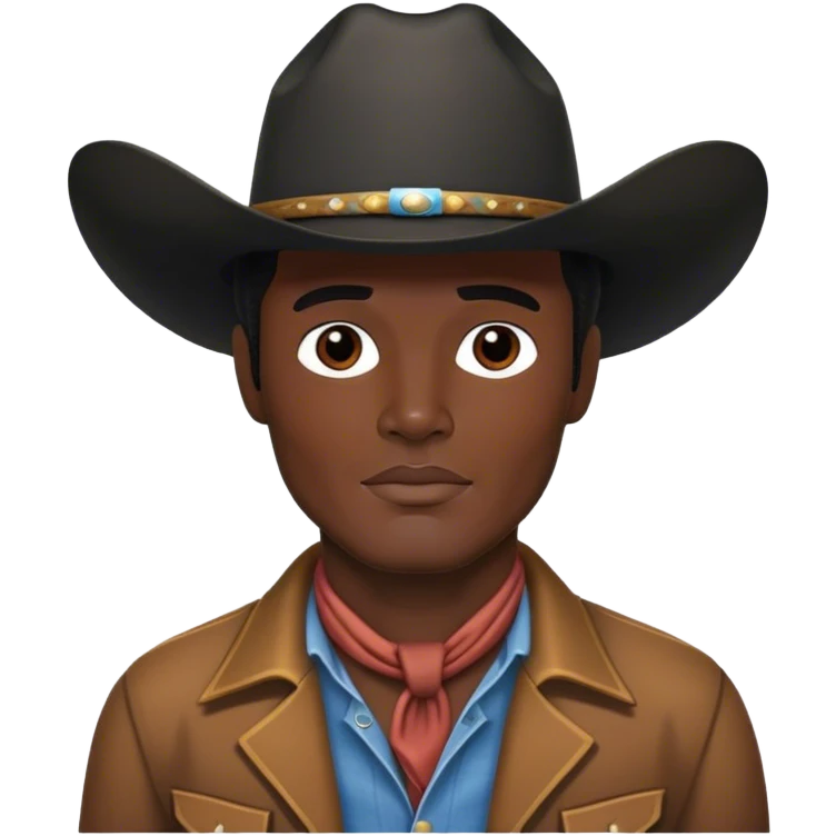 james garner cowboy in black emoji
