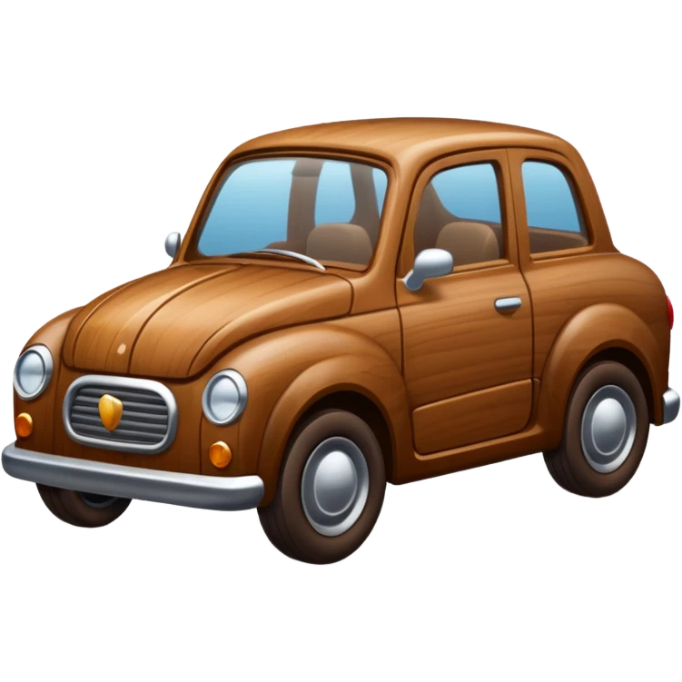 Wood car emoji