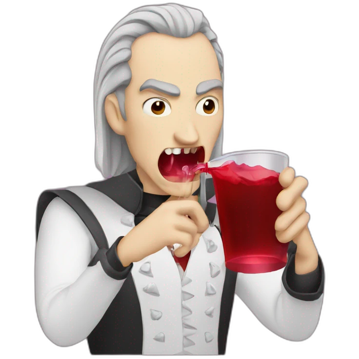 vampire drinking red liquid emoji