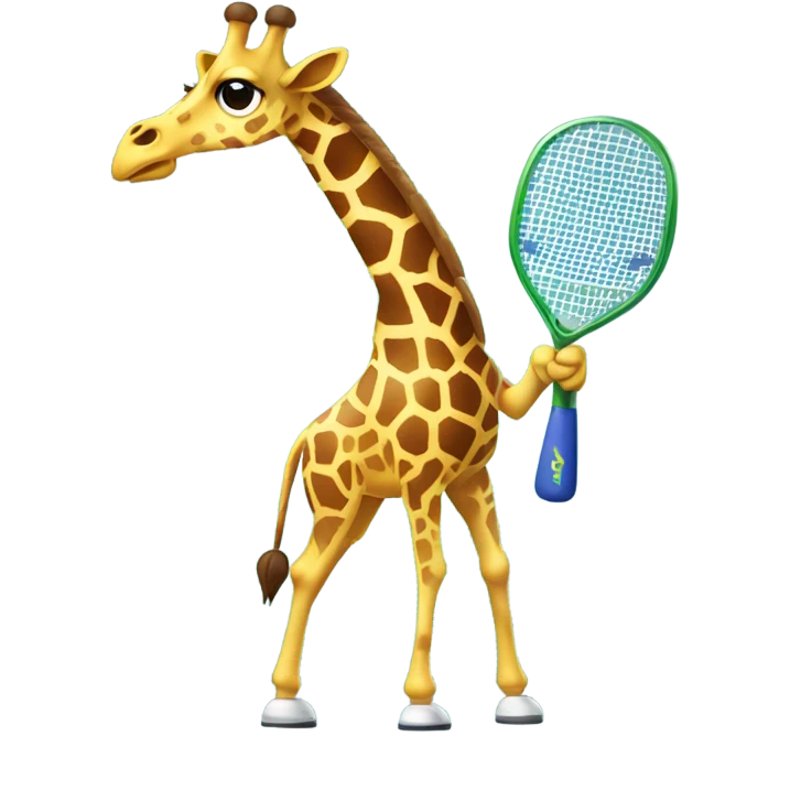 Giraffe playing pickleball  emoji