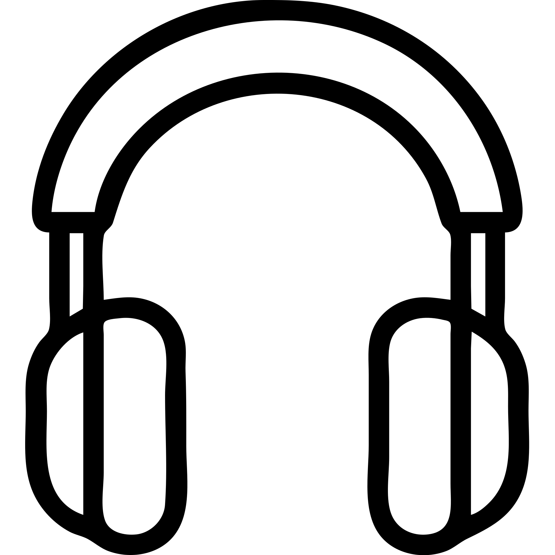 black outlined icon of headphones, symbolizing audio emoji