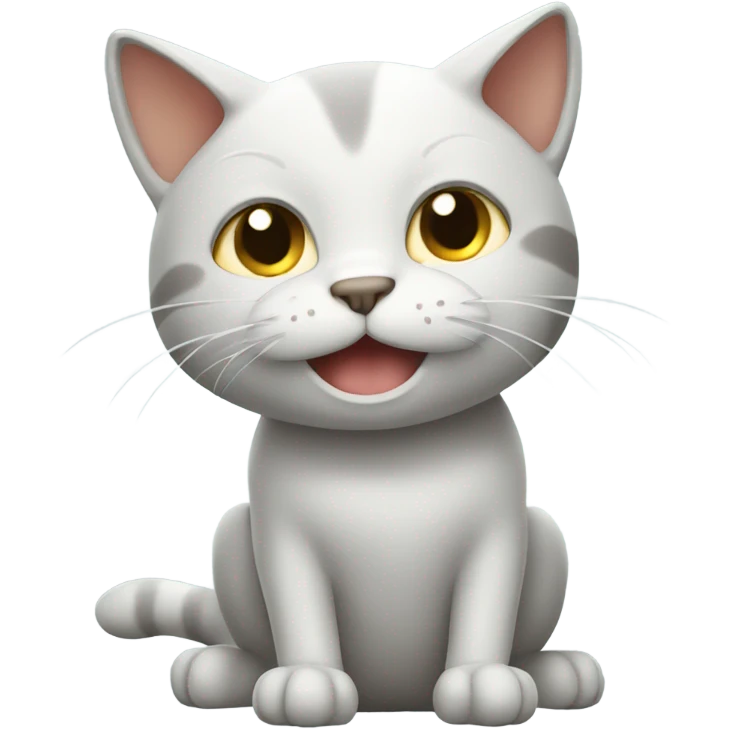 Cat cleaning itself emoji