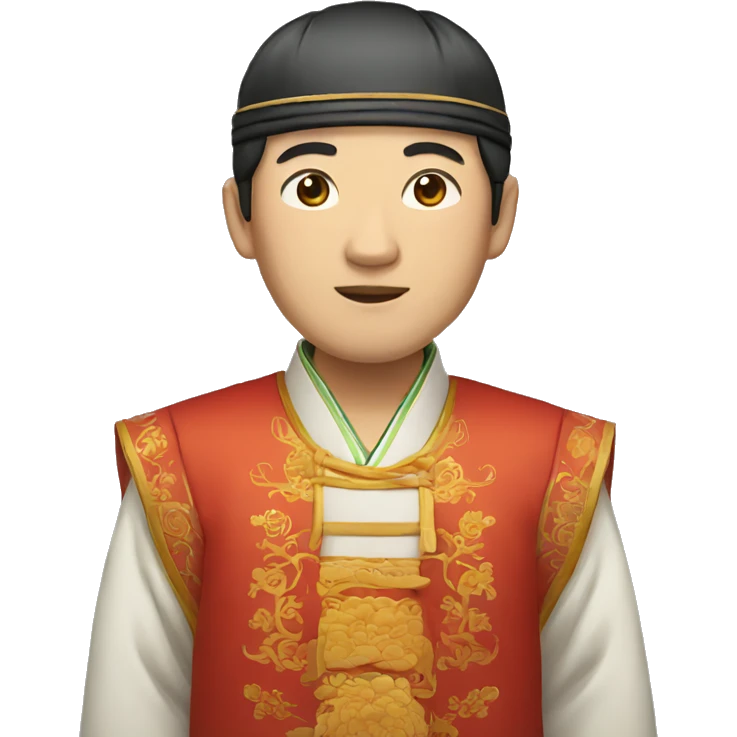 Chinese man in traditional costume emoji