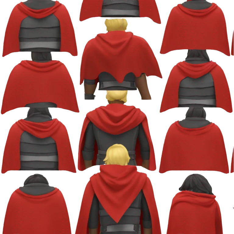 red hero cape back view emoji