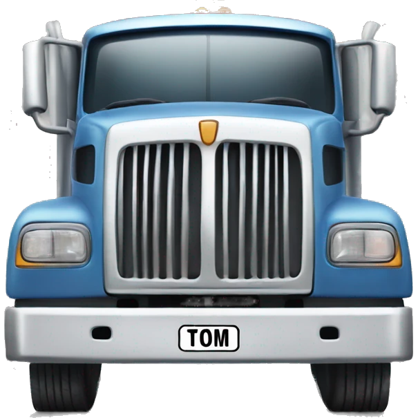 truck with parcels and on the license plate the name tom team emoji