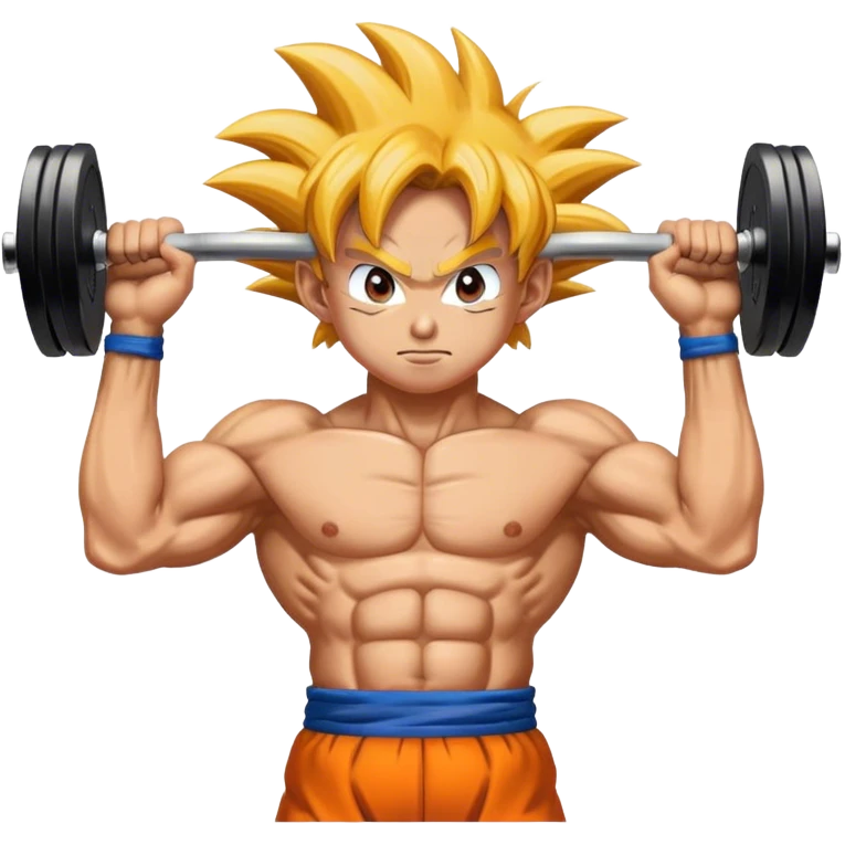 Goku lifting weights  emoji