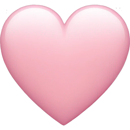 Soft pink heart emoji