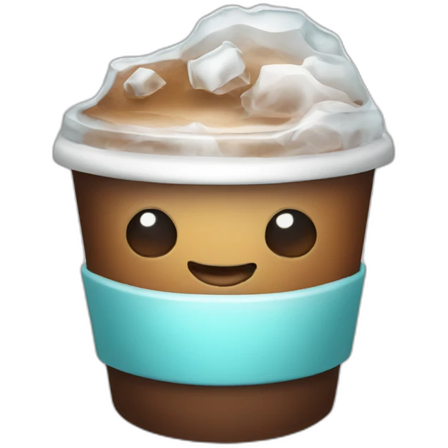coffee with ice emoji