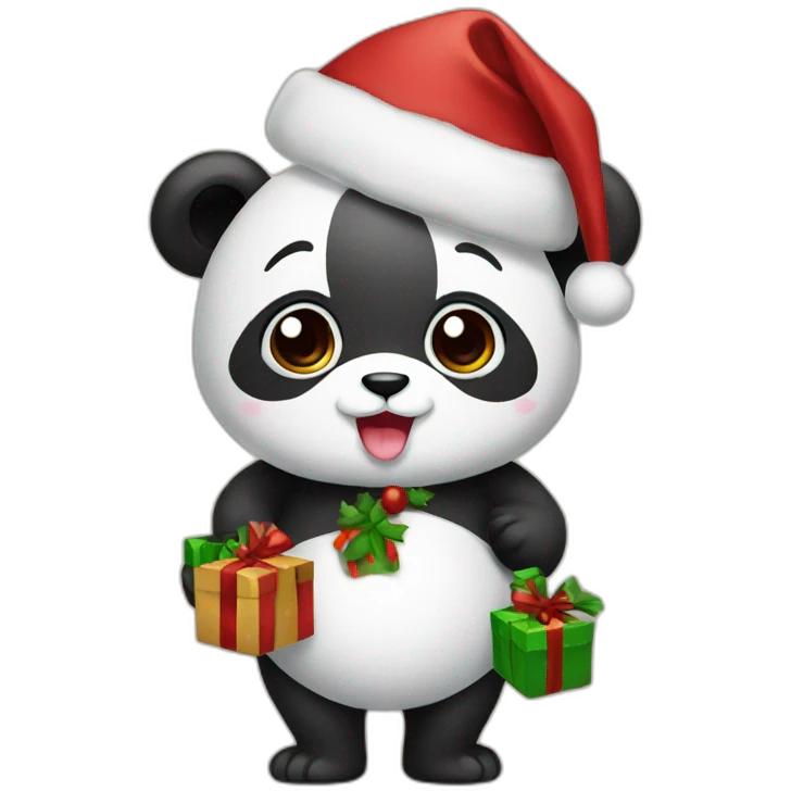 Christmas-panda emoji