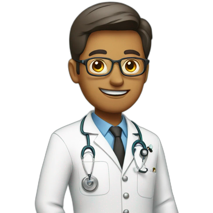 A doctor with money emoji