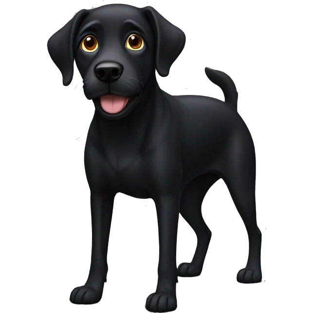 A Black dog  emoji