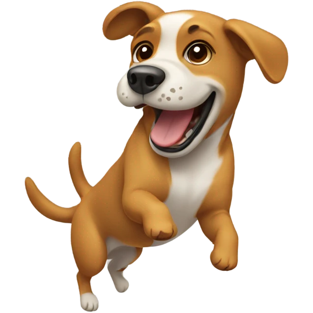 dog doing a flip emoji