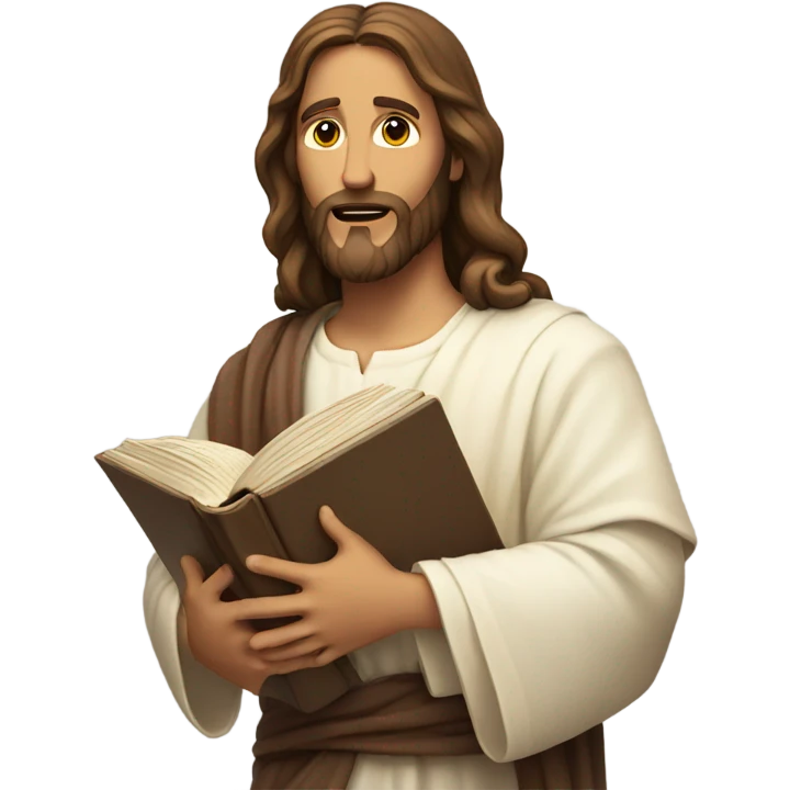 jesus holding bible emoji