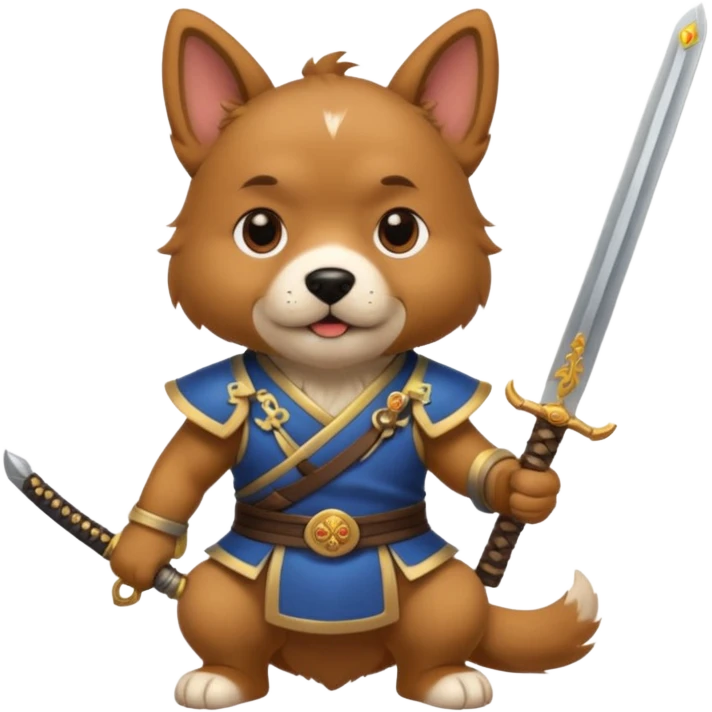 dog chinese with sword emoji