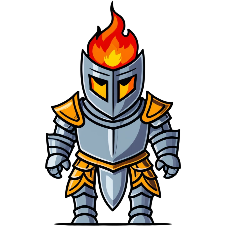 Knight with burning eyes emoji