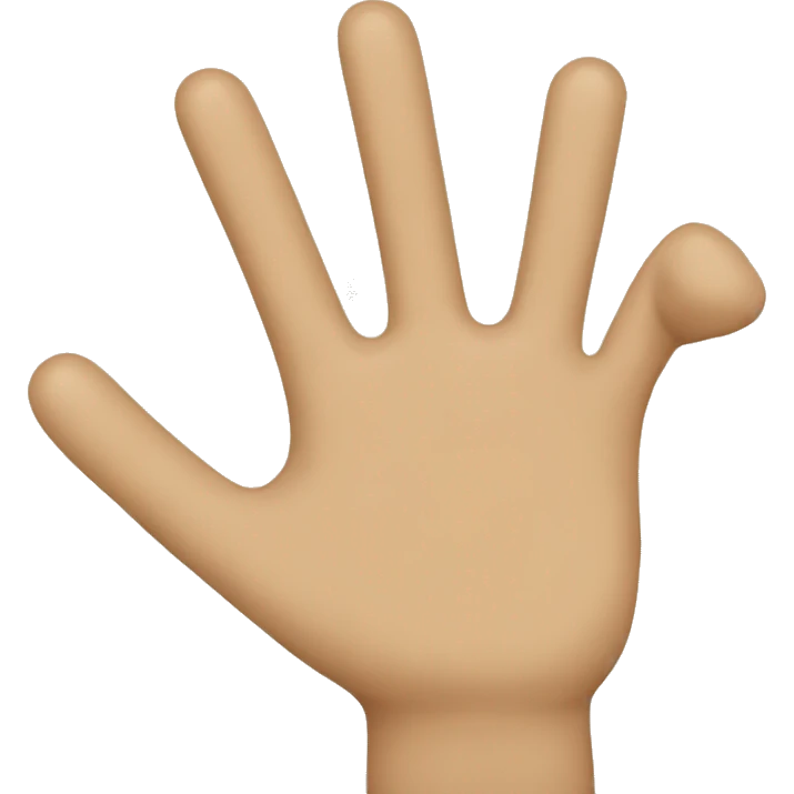 Mano en la mandíbula emoji