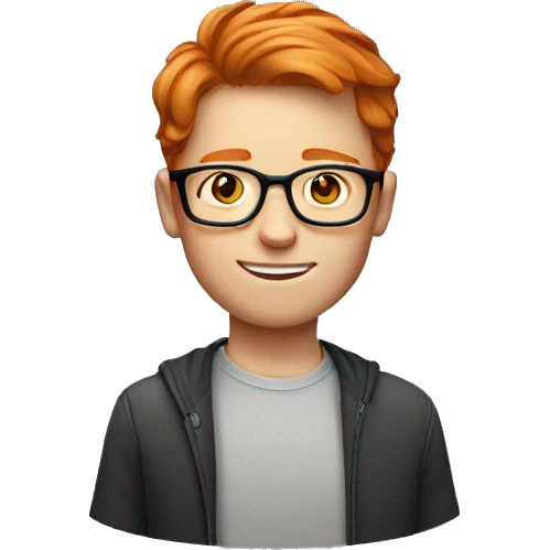 A ginger hair boy with glasses  emoji