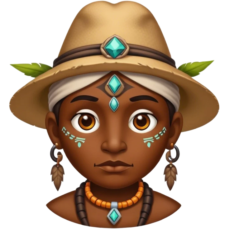 Witch Doctor keeping a secret  emoji