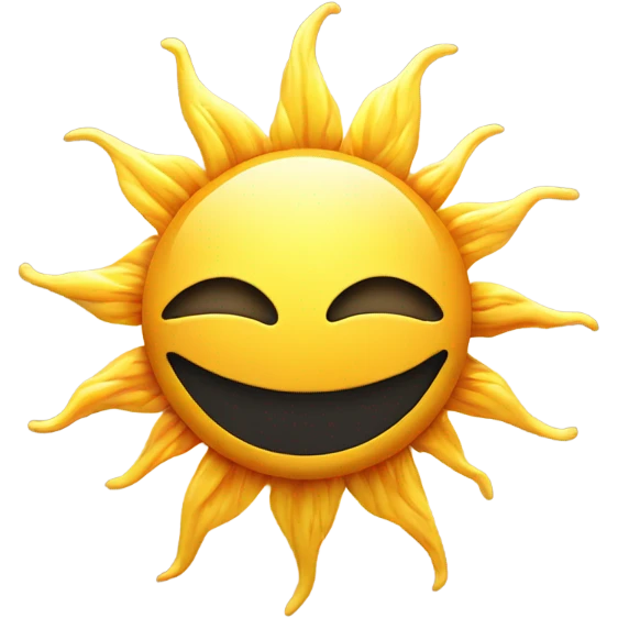 sun looking eye, glowing sun emoji