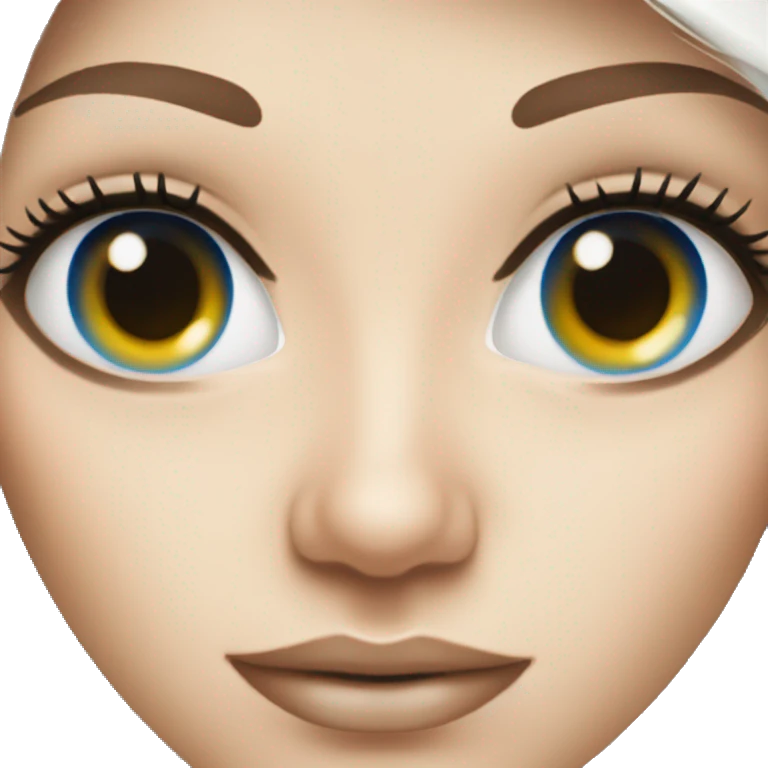 blue eyed woman skincare emoji