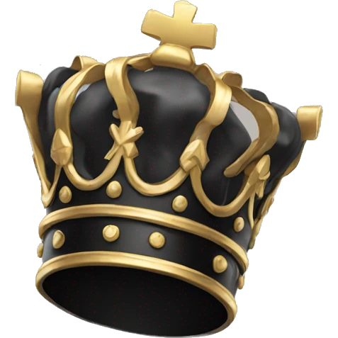Black crown (only the crown) emoji