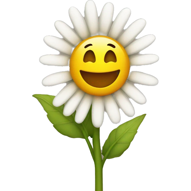 Smiling flower emoji
