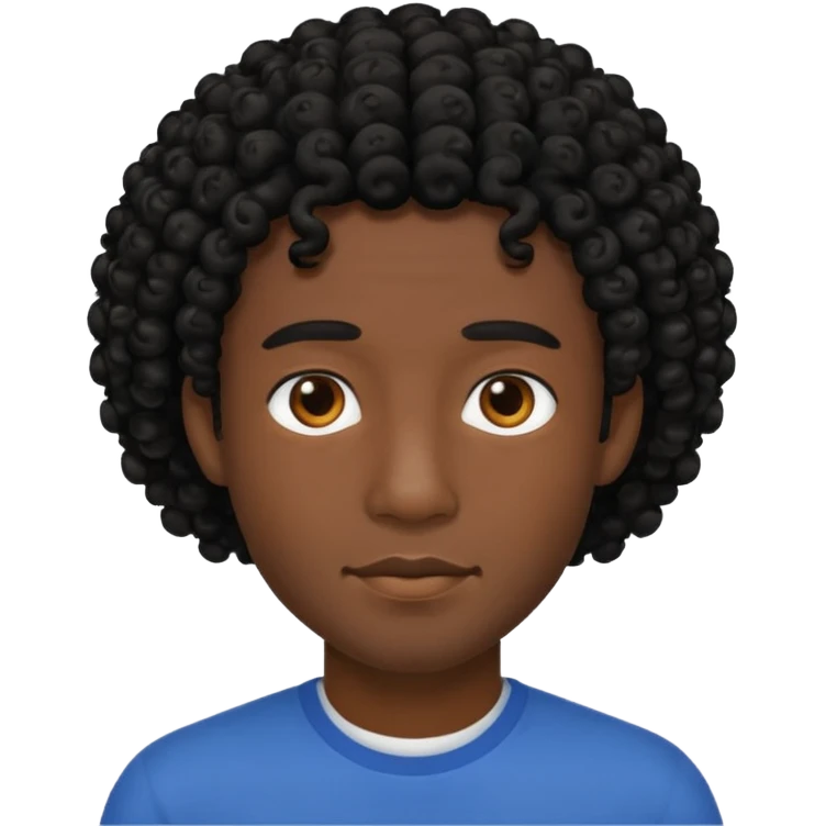 a black guy with curls emoji