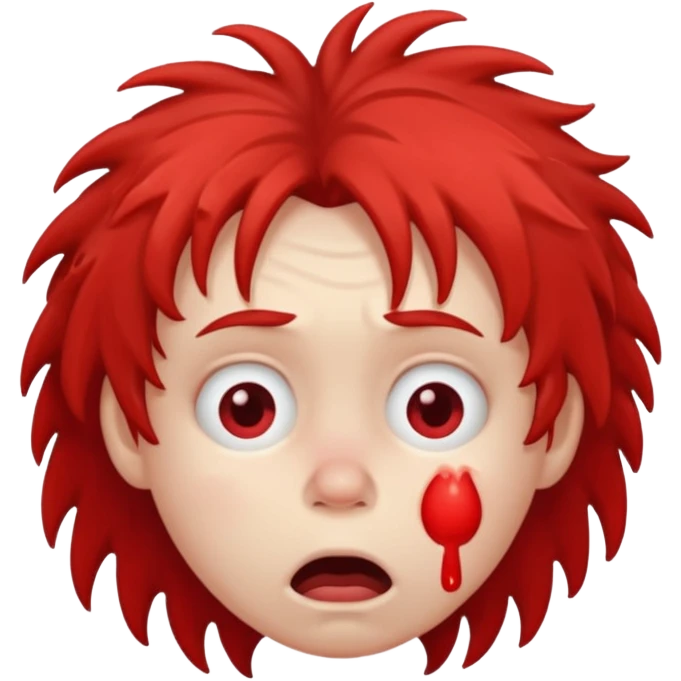 Silly sick face emoji